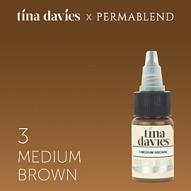 Пигмент Permablend Tina Davies 'I Love INK' 3 Medium Brown, 15 мл.